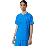 Camisetas azules de poliester rebajadas New Balance talla M de materiales sostenibles para hombre 