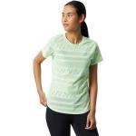 Camisetas verdes de poliester de manga corta rebajadas manga corta de punto New Balance Q Speed talla S para mujer 