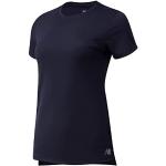 Camisetas de poliester de running manga corta con cuello redondo New Balance talla L para mujer 