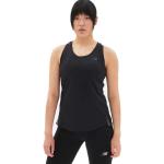 Camisetas negras de poliester de cuello redondo rebajadas sin mangas con cuello redondo de punto New Balance Q Speed talla L de materiales sostenibles para mujer 