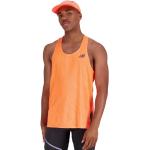 Camisetas naranja de poliester de running rebajadas sin mangas de punto New Balance Q Speed talla XL de materiales sostenibles para hombre 