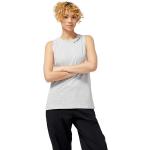 Camisetas deportivas grises de poliester rebajadas sin mangas New Balance talla M para mujer 