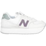 Zapatillas blancas de cuero con plataforma rebajadas New Balance 574 talla 37,5 para mujer 