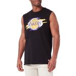 Camisetas deportivas negras de algodón con logo NEW ERA NBA talla XS para hombre 