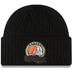 New Era Cleveland Browns NFL Salute to Service 2022 Black Cuff Knit Beanie - One-Size