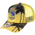 New Era Golden State Warriors Frame Adjustable Trucker Cap NBA Palm Tree Yellow - One-Size