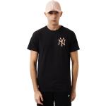 Camisetas negras de algodón de manga corta New York Yankees NEW ERA MLB para hombre 