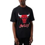 New Era NBA Chicago Bulls Script Mesh tee 60284738, Mens t-Shirt, Black, L EU