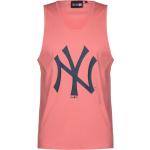 Camisetas deportivas rosas de algodón rebajadas New York Yankees sin mangas con cuello redondo con logo NEW ERA talla S para hombre 