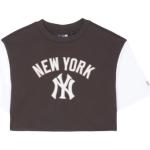 Camisetas marrones de algodón de algodón  rebajadas New York Yankees informales con logo NEW ERA talla L para mujer 