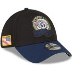 New Era Tennessee Titans NFL Salute to Service 2022 Black Blue 39Thirty Stretch Cap - S-M (6 3/8-7 1/4)