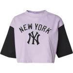 Camisetas moradas de algodón de manga corta rebajadas New York Yankees con logo NEW ERA MLB talla L para mujer 