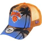 New Era York Knicks Frame Adjustable Trucker Cap NBA Palm Tree Blue/Orange - One-Size