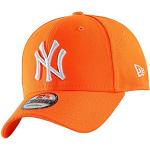 Gorras naranja fluorescente de poliester de béisbol  New York Yankees con logo NEW ERA 9FORTY Talla Única para mujer 