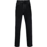 Jeans orgánicos negros de poliester de corte recto ancho W31 largo L32 con logo Carhartt Work In Progress de materiales sostenibles para hombre 