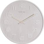 Nextime Madera Reloj de Pared, Wood, Blanco, 53 cm