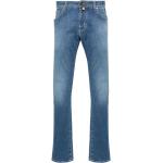 Jeans stretch azules celeste de algodón ancho W31 largo L36 con logo Jacob Cohen para hombre 