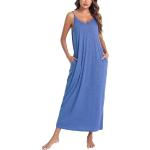 Camisones azules de piel con tirantes de verano informales talla XL para mujer 