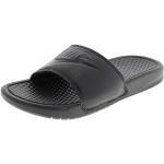 Sandalias negras de cuero de tiras con botones acolchadas Nike Benassi JDI talla 42,5 para mujer 