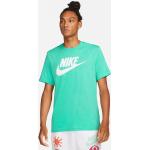 Camisetas deportivas verdes de algodón con cuello redondo con logo Nike Sportwear para hombre 