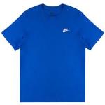 Camisetas azules de algodón de manga corta manga corta con cuello redondo con logo Nike talla XL para hombre 
