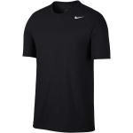 Camisetas deportivas negras de algodón rebajadas con logo Nike Dri-Fit talla S para hombre 