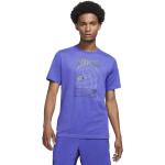 Camisetas deportivas azules de poliester rebajadas Nike Dri-Fit talla M para hombre 