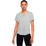 Camisetas deportivas grises de poliester rebajadas transpirables Nike Dri-Fit talla L para mujer 
