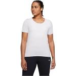 Camisetas fruncidas grises de poliester rebajadas con rayas Nike Dri-Fit talla XS para mujer 