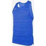 Camisetas azules de running sin mangas Nike para hombre 
