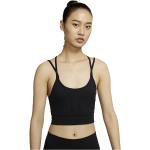Camisetas deportivas negras de poliester rebajadas sin mangas transpirables Nike Dri-Fit talla M para mujer 