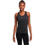 Camisetas deportivas negras de poliester sin mangas transpirables Nike Dri-Fit talla L para mujer 