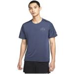Nike DF RUN DVN NV RISE 365 SS - Camiseta hombre thunder blue/reflective silv