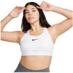 Sujetadores deportivos blancos de nailon rebajados transpirables de punto Nike para mujer 