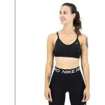 Sujetadores deportivos negros de poliester rebajados transpirables con logo Nike Dri-Fit talla XL para mujer 