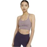 Camisetas deportivas lila de poliester sin mangas transpirables Nike Dri-Fit talla XS para mujer 