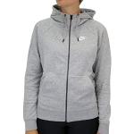 Sudaderas grises de poliester con capucha y cremallera Nike Essentials talla XL para mujer 
