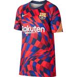 NIKE FC Barcelona Temporada 2020/21-FCB Y NK Dry Top SS PMCD5861-658 Camiseta, Niño, University Red/University Red/Amarillo/Amarillo Full Sponsor-hme, S