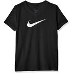 Nike G Nk Dry tee Leg Vneck Swoosh Camiseta de Manga Corta, Niñas, Black/(White), M