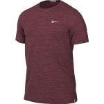 Camisetas deportivas moradas de poliester manga corta Nike Miler talla S para hombre 
