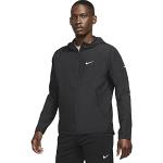 Abrigos negros con capucha  Nike Miler talla S para hombre 