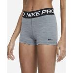 Pantalones cortos deportivos grises Nike Pro para mujer 