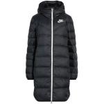 Abrigos negros de poliester con capucha  manga larga acolchados Nike talla M para mujer 