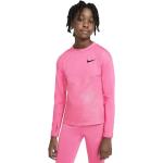 Camisetas infantiles rosas de poliester Nike Pro 