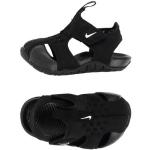 Sandalias planas negras de goma rebajadas con velcro Nike talla 17 para bebé 