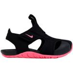Sandalias planas negras de goma con velcro Nike talla 17 para bebé 