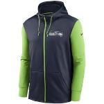 Nike SEATTLE SEAHAWKS THERMA - Sudadera hombre college navy/action green