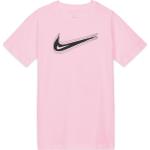 Camisetas deportivas rosas de algodón manga corta con cuello redondo Nike Sportwear talla M para mujer 