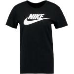 Camisetas negras de algodón de manga corta rebajadas manga corta lavable a máquina informales con logo Nike Sportwear talla S para mujer 