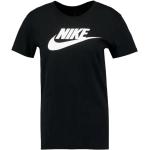 Camisetas negras de algodón de manga corta rebajadas manga corta lavable a máquina informales con logo Nike Sportwear talla XS para mujer 